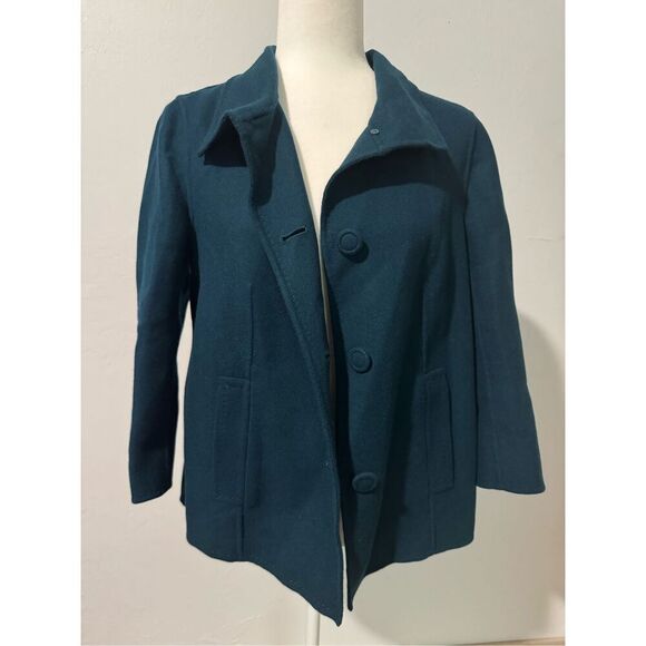 Talbots 100% Wool blazer jacket large button front with pockets 6 - Picture 6 of 6